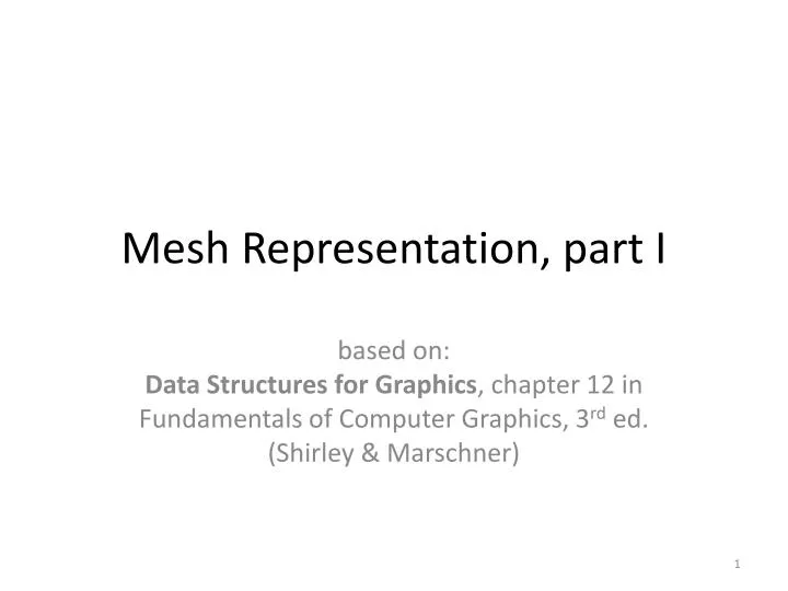 mesh representation part i