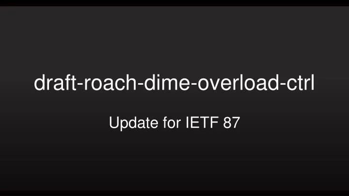 draft roach dime overload ctrl