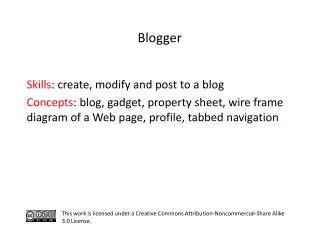 S kills : create, modify and post to a blog
