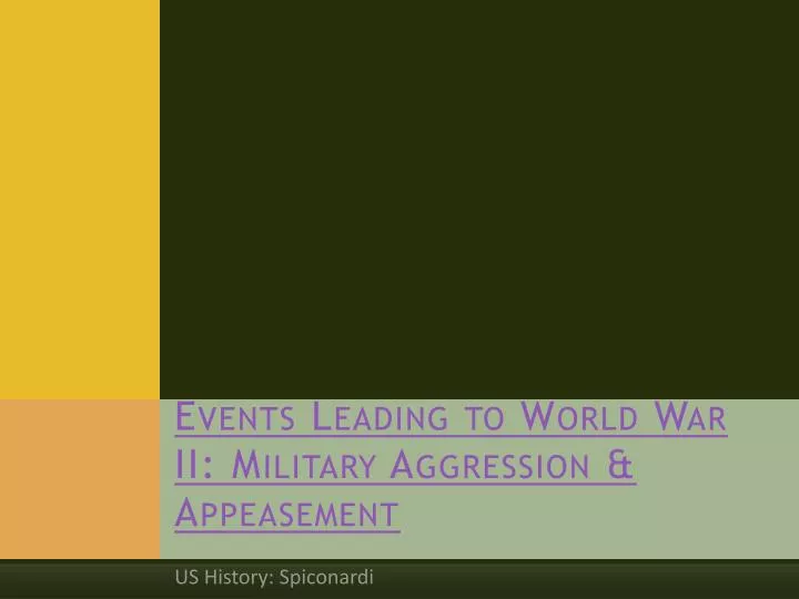 events leading to world war ii military aggression appeasement