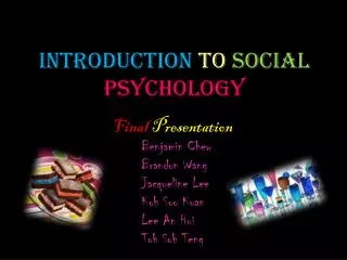I ntroduction to Social Psychology