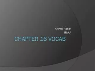 animal health bsaa