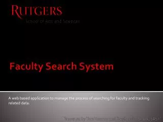 Faculty Search System