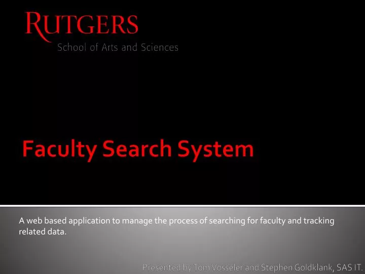 faculty search system