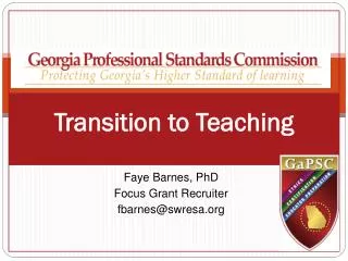 Transition to Teaching