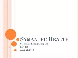 Symantec Health