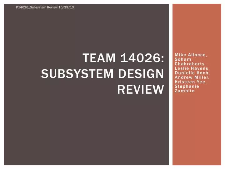 team 14026 subsystem design review