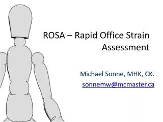 ROSA – Rapid Office Strain Assessment