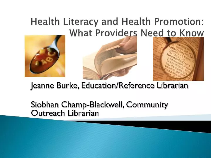 health literacy and health promotion what providers need to know