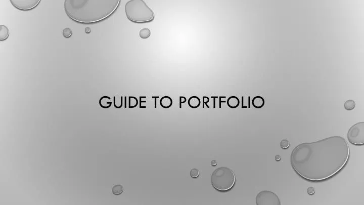 guide to portfolio