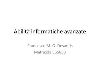 abilit informatiche avanzate