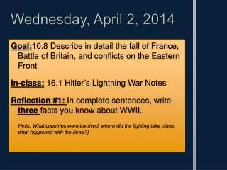 Wednesday, April 2, 2014