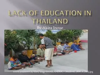 Lack of Education in Thailand