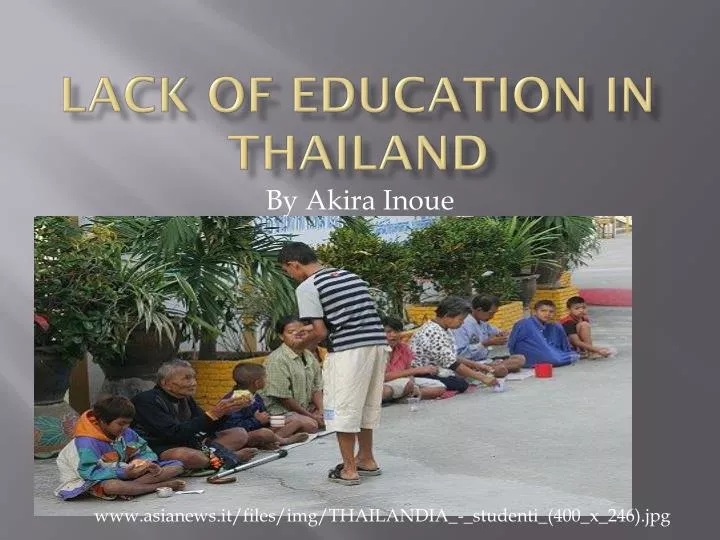 lack of education in thailand