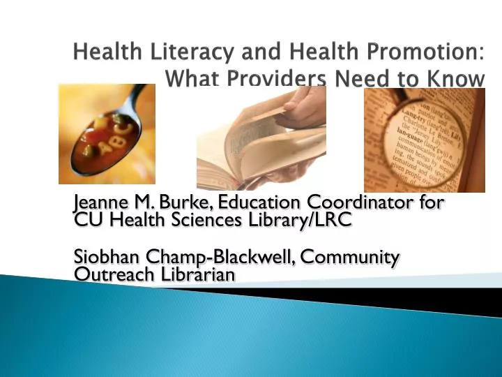 health literacy and health promotion what providers need to know