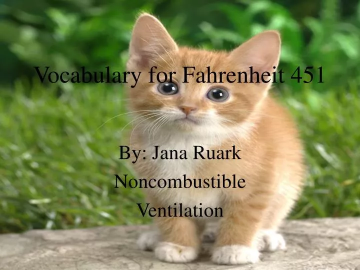 vocabulary for fahrenheit 451
