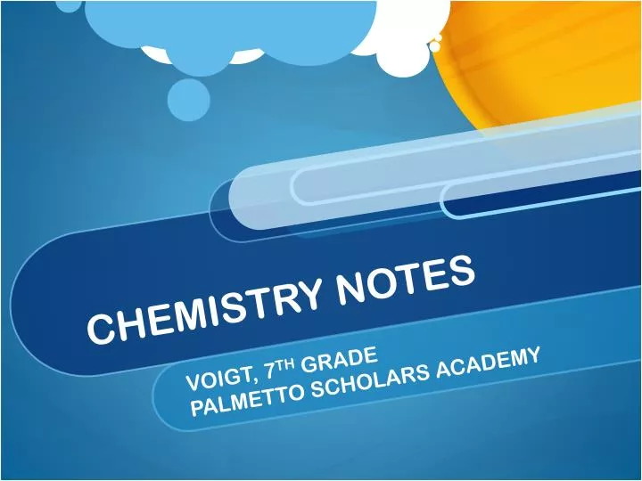 chemistry notes