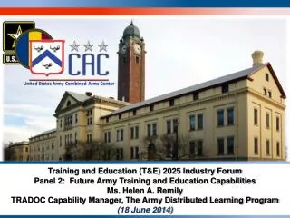 Future Army Training and Education Capabilities