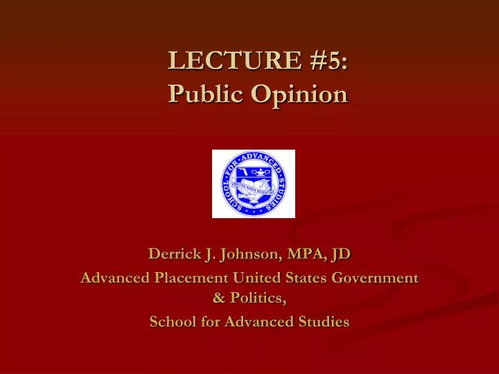 lecture 5 public opinion