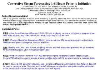 Convective Storm Forecasting 1-6 Hours Prior to Initiation