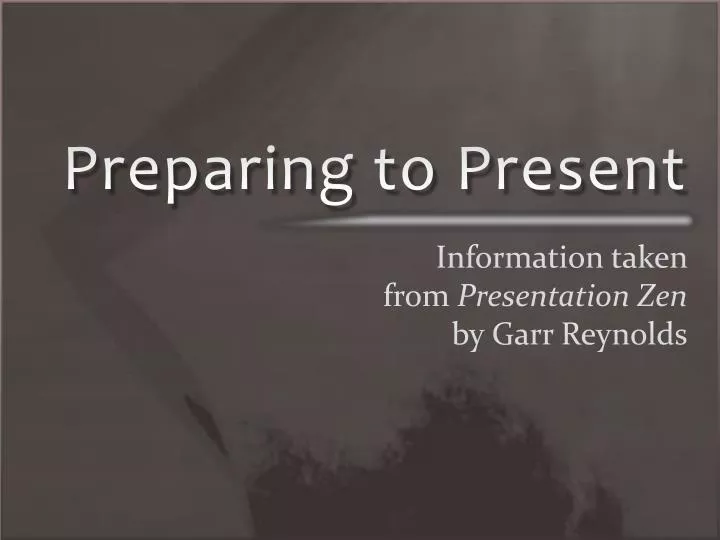 preparing to present