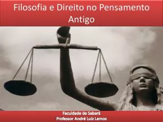 filosofia e direito no pensamento antigo