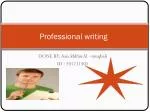 Professional writing