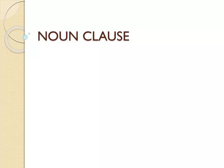 noun clause