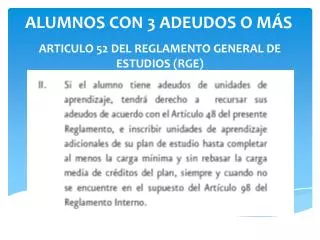 alumnos con 3 adeudos o m s