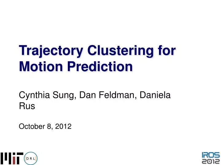 trajectory clustering for motion prediction
