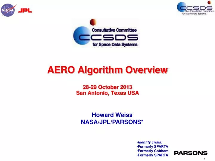 aero algorithm overview 28 29 october 2013 san antonio texas usa