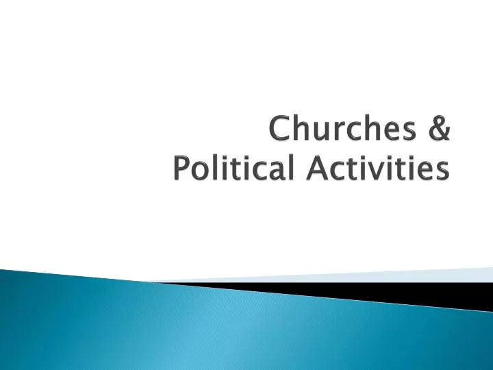 churches political activities