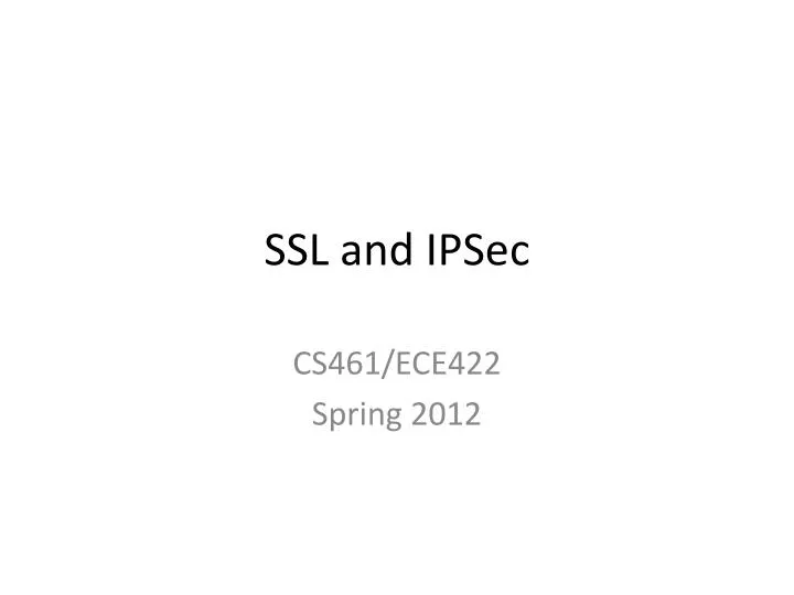 ssl and ipsec
