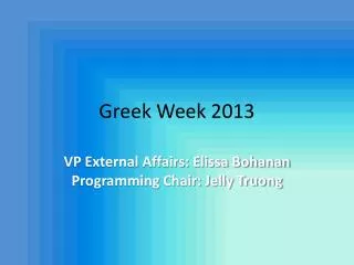 Greek Week 2013