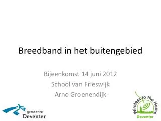 Breedband in het buitengebied