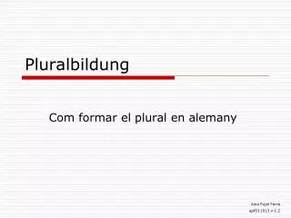 pluralbildung
