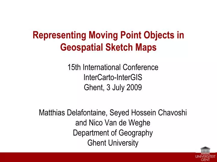 representing moving point objects in geospatial sketch maps