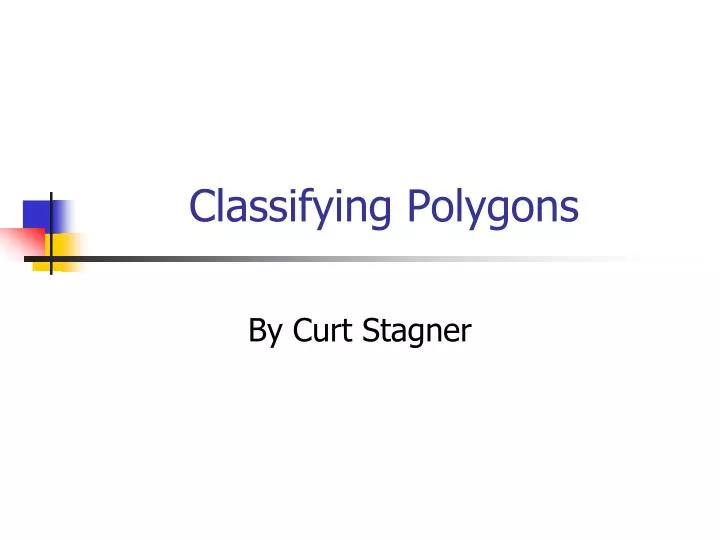 classifying polygons