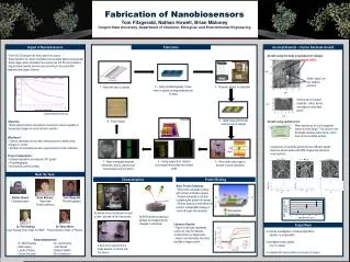 Fabrication of Nanobiosensors Tom Fitzgerald, Nathan Howell, Brian Maloney