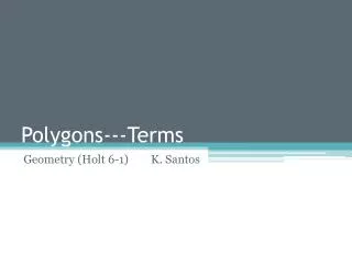 Polygons---Terms