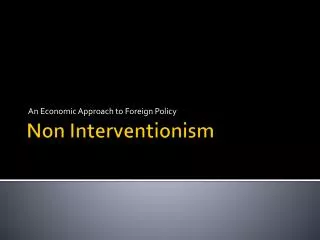 Non Interventionism