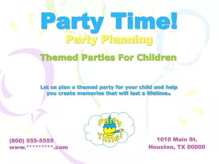 party time party planning