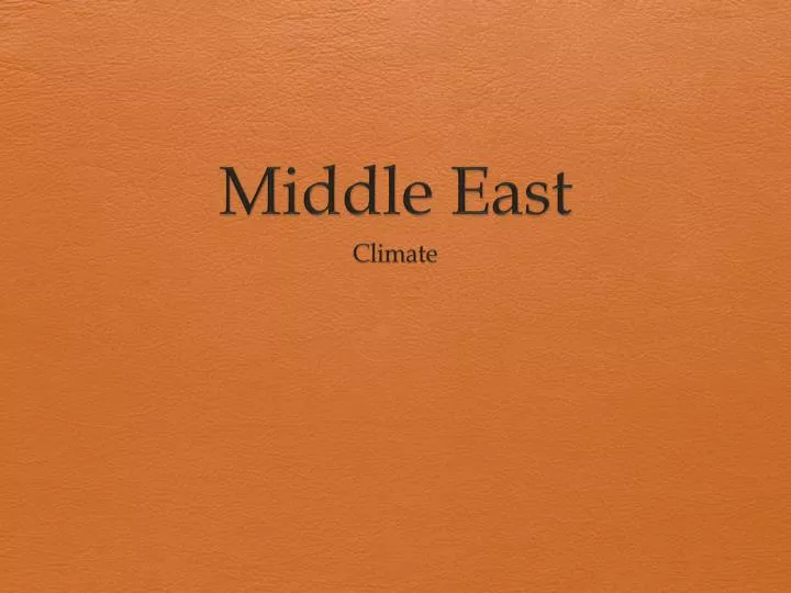 middle east