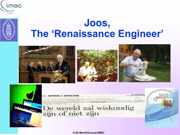 joos the renaissance engineer