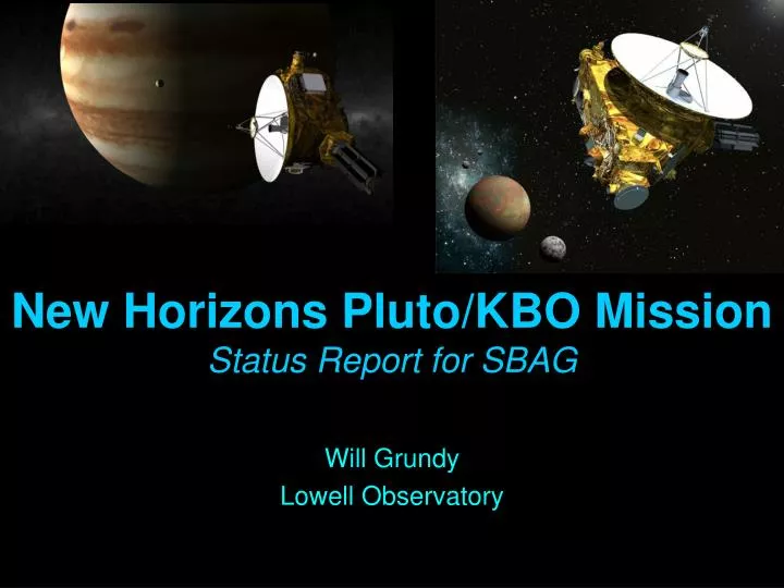 new horizons pluto kbo mission status report for sbag