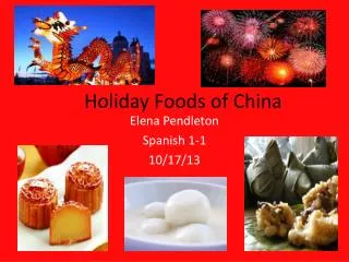 Holiday Foods of China
