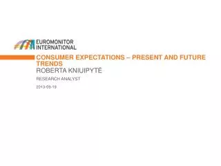 consumer expectations – present and future trends