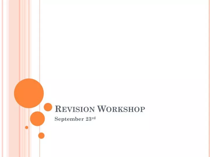 revision workshop