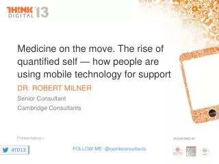 medicine on the move the rise of quantified self how people are using mobile technology for support