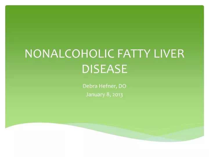 nonalcoholic fatty liver disease